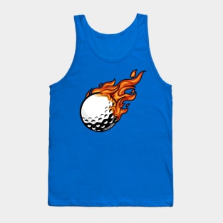 Golf Ball Fire Sport Competition Tank Top